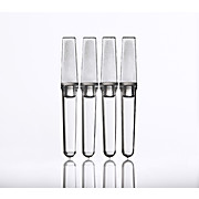 4 Well PCR Tube Strips, Rotor-Gene style, plus strips of caps, clear PP, 250 tube strips and cap strips per case