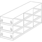 Upright Freezer Drawer Racks for 100-Cell Hinged Top Plastic Boxes