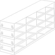 Upright Freezer Drawer Racks for 96 Deep-Well Microtiter Plates