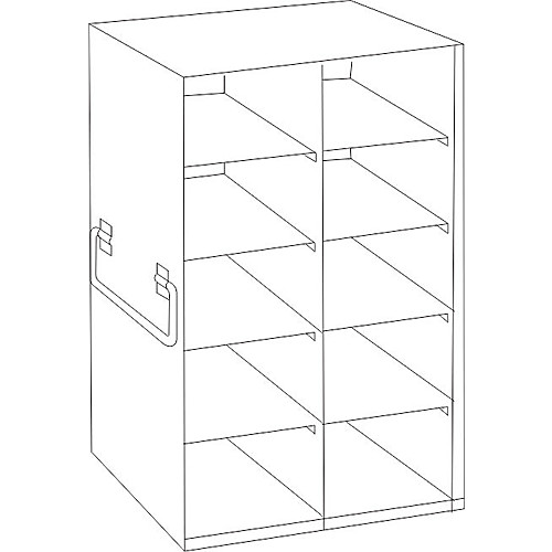 Upright Freezer Rack for 100-Place Hinged Boxes