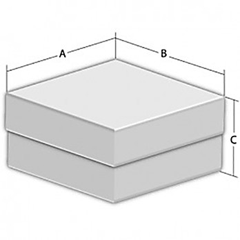 3" Cardboard Freezer Box w/100-Place Divider, White