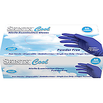 SKINTX™ Cool Blue Nitrile Exam Powder-Free Gloves