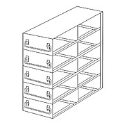 Upright Freezer Drawer Racks (for 100-Place Slide Boxes)