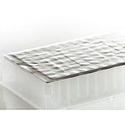 DMSO Resistant Foil Seal, peelable adhesive foil, strong adhesive, high solvent resistance, 100 sheets (122 x 80mm) per case