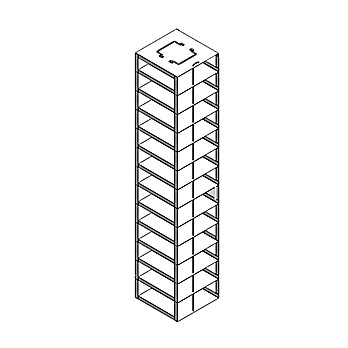 Vertical Racks for Chest Freezer & Liquid Nitrogen Tanks (for Standard 2" Boxes)