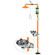 Stainless Steel Bowl Safety Station with WideArea™ Eye/Face Wash