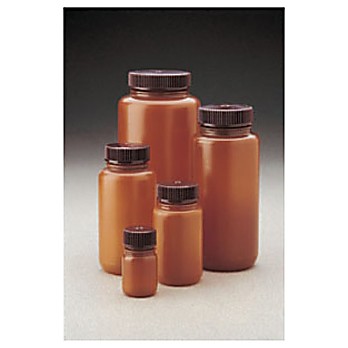 Wide Mouth Translucent Amber HDPE Packaging Bottles