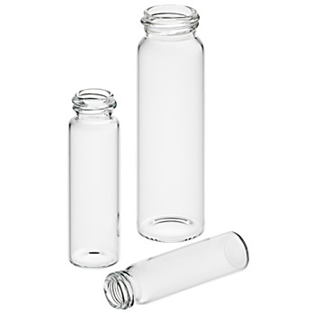 Clear Sample Vials, without Caps