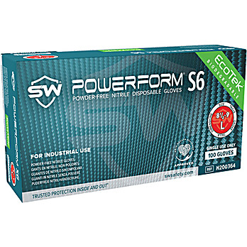 POWERFORM® S6 EcoTek® Biodegradable Industrial Nitrile Gloves