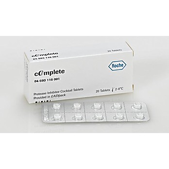ROCHE cOmplete™ Protease Inhibitor Cocktail, Tablets provided in EASYpacks