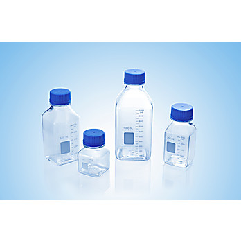 Square Disposable Polycarbonate Media Bottles