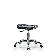 Polyurethane Tractor Desk Height Chrome Stools