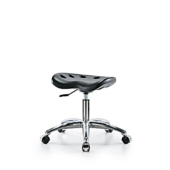 Polyurethane Tractor Desk Height Chrome Stools