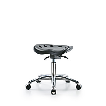 Polyurethane Tractor Sit-Stand Desk Height Chrome Stools