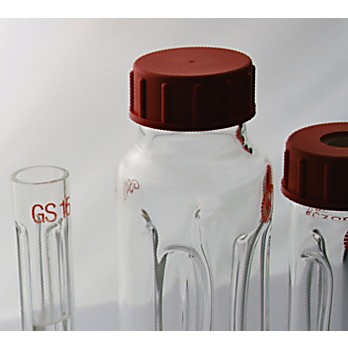 Glass Dispersing and Mixing Vessels, with Screw Cap