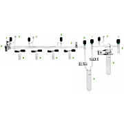 Vacuum/Inert Lines, 4-Ports, Okuda, Airfree®, Schlenk Line