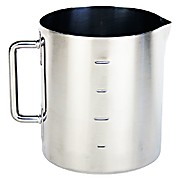 Beaker, 316L Stainless Steel, 10 Ra Finish, Sanitary, with Handles