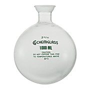 Flasks, Receiving, Round Bottom, Single Neck, Spherical Joints, Plastic Coated
