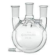 Flasks, Heavy Wall, Round Bottom, 3-Necks, Jacketed