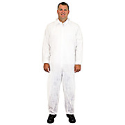 White Polypropylene Coveralls with Elastic Wrists & Ankles