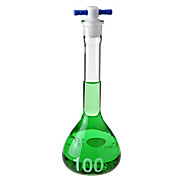 Flasks, Volumetric, Class A, Wide Mouths, Heavy Duty, Heavy Wall, Large Numbers, Flat Bottoms, PTFE Stoppers