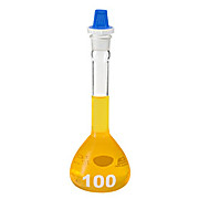 Flasks, Volumetric, Class A, Wide Mouths, Heavy Duty, Heavy Wall, Large Numbers, Flat Bottoms, Polyethylene Stoppers