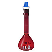 Flasks, Volumetric, Low Actinic, Class A, Wide Mouths, Heavy Duty, Heavy Wall, Large Numbers, Flat Bottoms, PTFE Stoppers