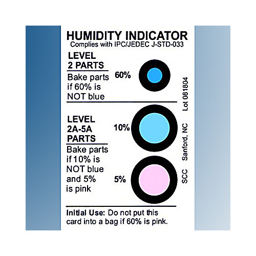 Humidity Indicator Cards 10-60