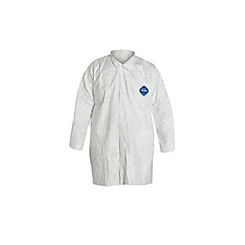 01140 Tyvek Labcoat with No Pockets, Open Sleeve