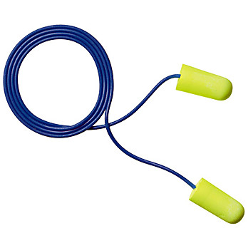 3M E-A-Rsoft™ Yellow Neons™ Foam Earplugs, Corded, Poly Bag