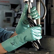 Solvex Green Nitrile Unlined 11 mil 13 Inch Chemical Glove