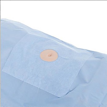 Surgical Drape, Fenestrated, Minor Surgery, 48" x 60", Sterile, Blue