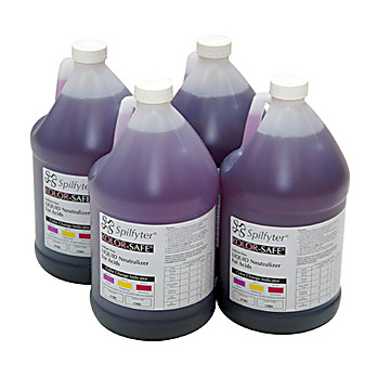KOLOR-SAFE Specialty Spill Control Liquid Acid Neutralizer, 1 case of 4 gallons