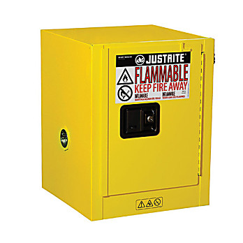 Sure-Grip EX Countertop Flammable Safety Cabinet, Cap. 4 gallons, 1 shelf, 1 m/c door