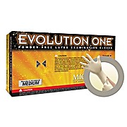 Evolution One EV2050 Polymer Coated Latex Gloves, 10", Powder Free