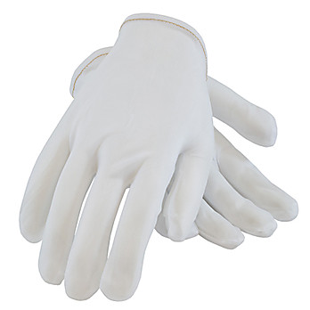 CleanTeam 40 Denier Tricot Inspection Glove with Rolled Hem Cuff - Ladies'