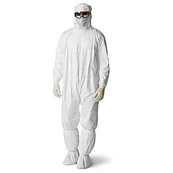 Dupont Tyvek IsoClean Coveralls - Series 105, Clean and Sterile, Attached Hood and Boots, White