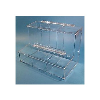 3 Compartment Dispenser for Finger Cots, Ear Plugs and Small Parts, 17" w x 12" h x 9" d