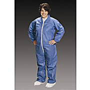 Critical Cover AlphaGuard Coveralls, Elastic Wrists and Ankles, Serged Seams, Blue, Sizes Small thru 5X-Large