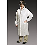 Critical Cover AlphaGuard Frock, Raglan Sleeves, Elatic Wrists, Snap Collar, Serged Seams, White, 2X-Large