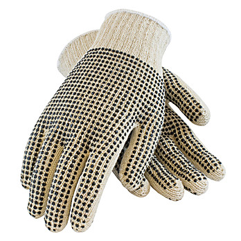 PIP Seamless Knit Cotton / Polyester Glove with Double-Sided PVC Dot Grip - 7 Gauge