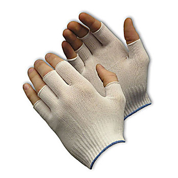 CleanTeam Light Weight Seamless Knit Nylon Clean Environment Glove - Half-Finger