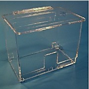 Face Mask Dispenser, Clear Acrylic or PETG Material, 10" W x 10" H x 6" D, 1/8"