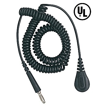 Black Coil Cord, 4mm, 12ft