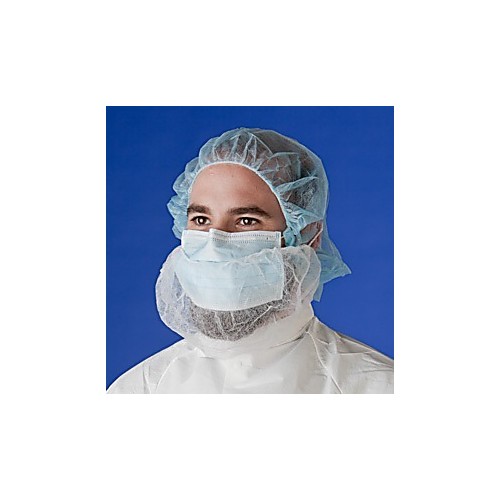 Cleanroom Polypropylene Beard Covers, White