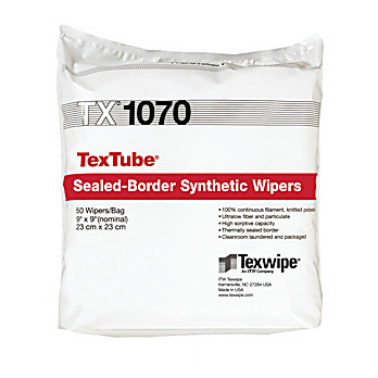 TexTube Wipers,  High-sorbency, Sealed-Edge, Tubular-Knit Polyester Wipers, 9" x 9"