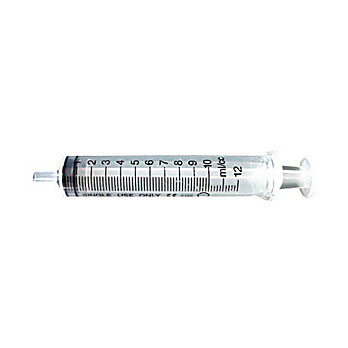Syringe Barrel with gradations, 10cc, Lure Slip, Manual
