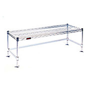 Wire Gowning Bench, Chrome Plated - 14W x 48L x 18H