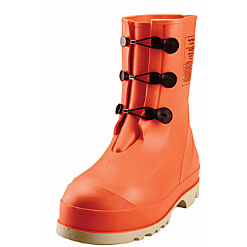 HazProof Hazmat Boots, Orange Upper, Cream Sole, Steel Toe, 11" High, Size 12