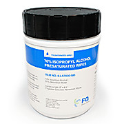 Presaturated 70% Alcohol Wipes 5" x 8.5" in Canister